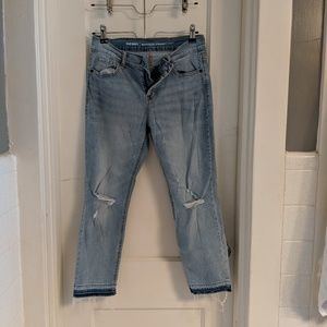 Old Navy Distressed Boyfriend Straight Jeans